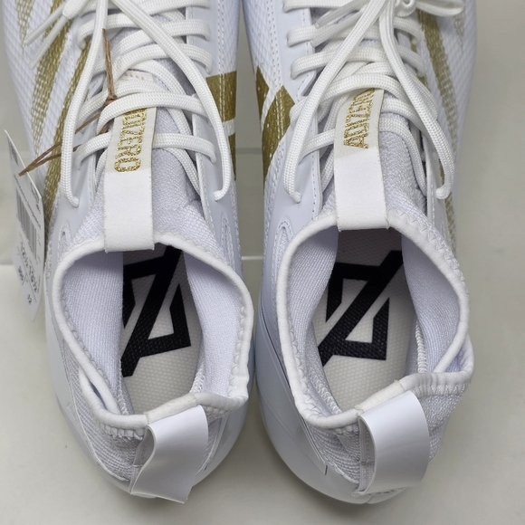 Adidas Adizero Impact MID Football Cleats White Gold IF2476 Men's Size 12.5 New - Picture 9 of 12